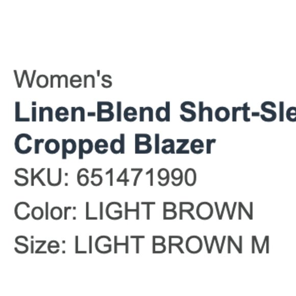 Linen cropped blazer - Picture 4 of 5